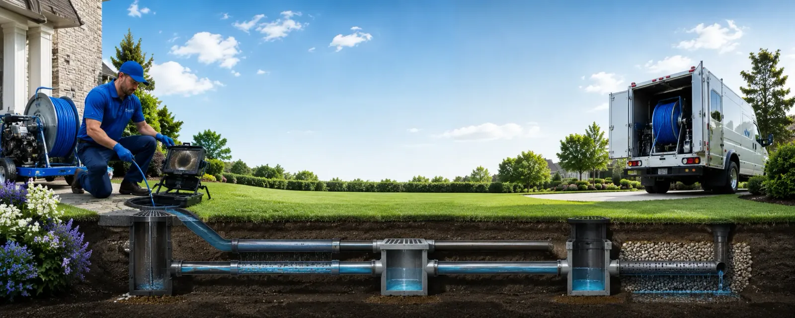 Outdoor drain cleaning information for Frankford, DE